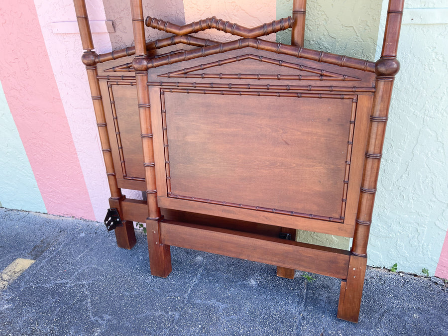 Pair of The Breakers Faux Bamboo Headboards