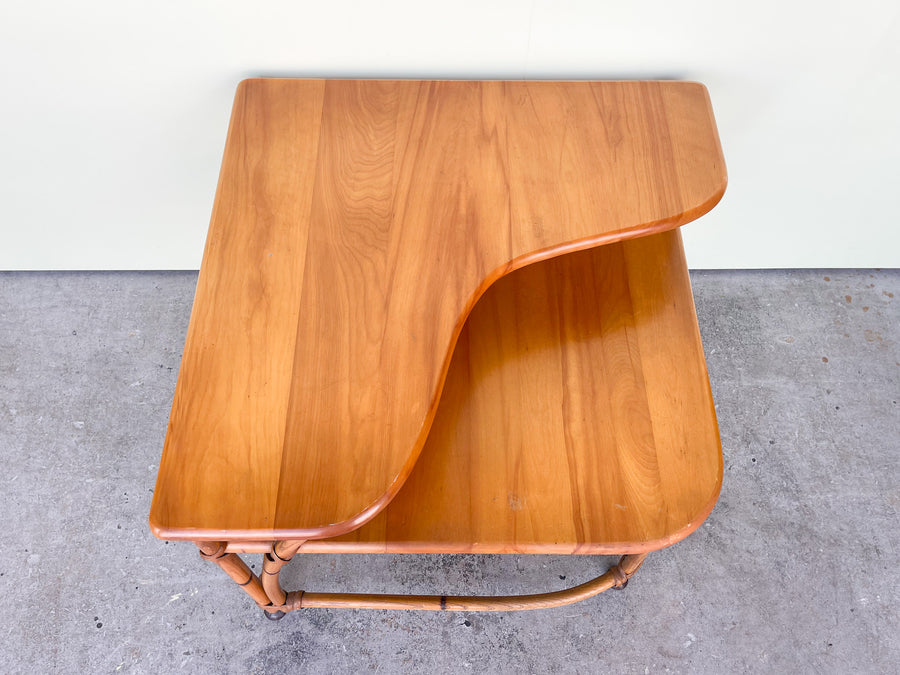 Warehouse Wednesday Sale: Heywood Wakefield Ashcraft Two Tier Corner Table