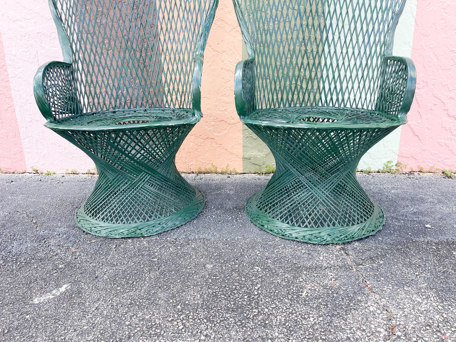 Pair of High Back Webspun Chairs