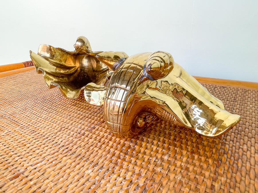 Pair of Brass Clam Shells