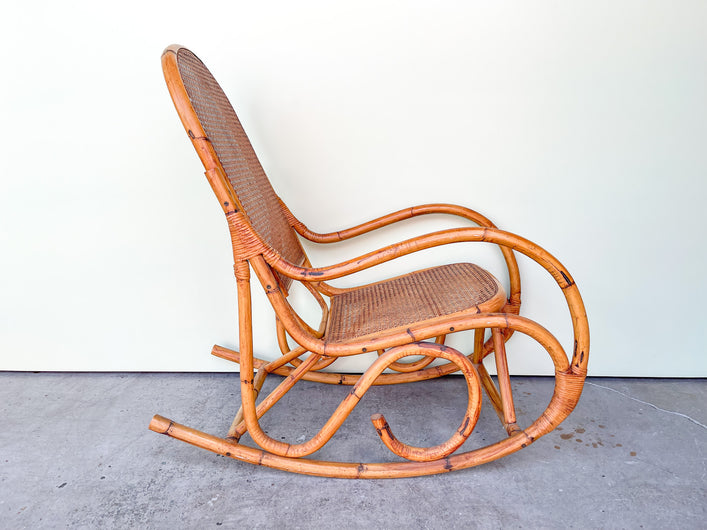 Tortoiseshell Rattan Rocker