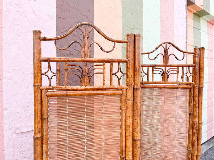 Four Panel Brighton Style Rattan Screen