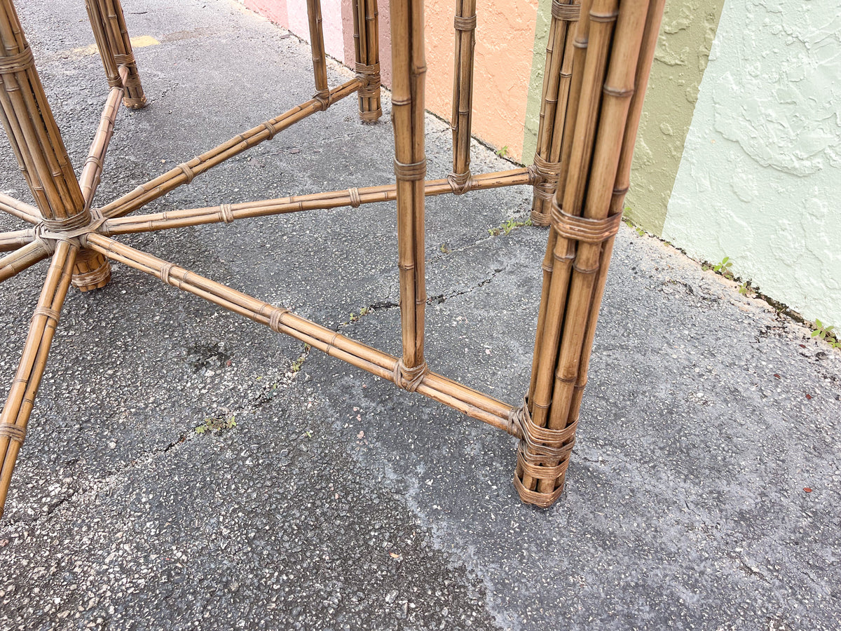 McGuire Rattan Dining Table