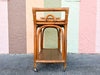 Old Florida Rattan Bar Cart with Removeable Tray