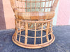 Pair of Restored Rattan Wrapped Hooded Chairs