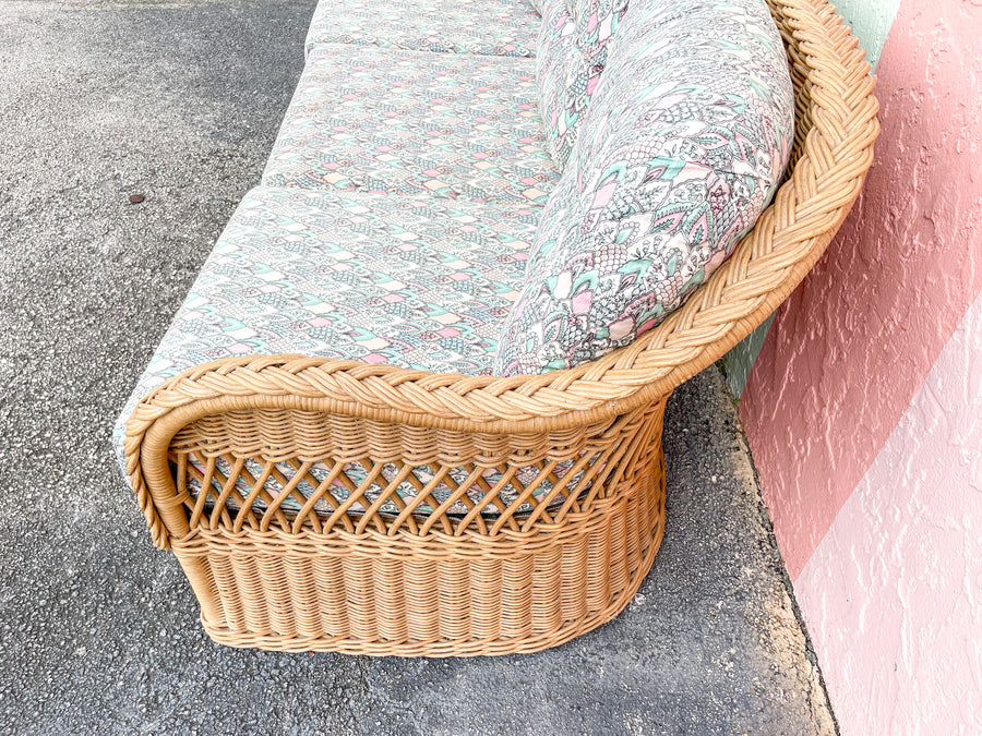 Braided Rattan Sofa