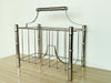 Hollywood Regency Faux Bamboo Metal Magazine Rack