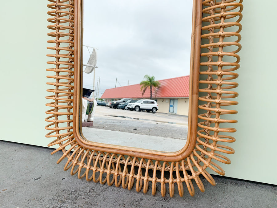 Albini Style Rattan Mirror