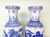 Pair of Large Blue and White Vases