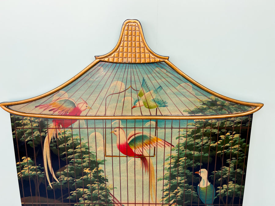 Pagoda and Parrots Wall Art