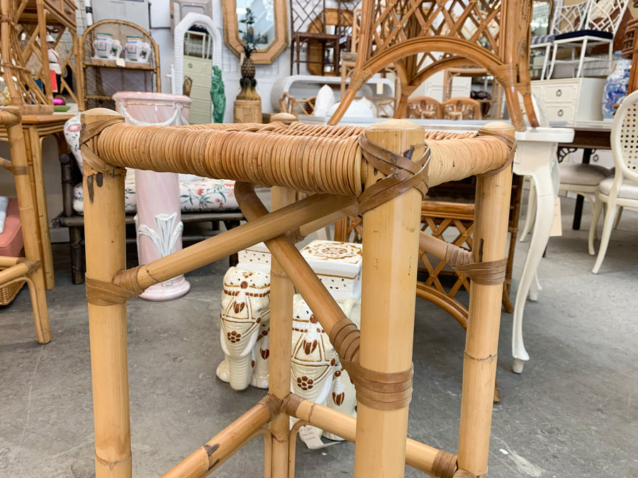 Set of Three Palecek Bamboo Bar Stools