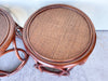 Pair of Rattan Drum Tables