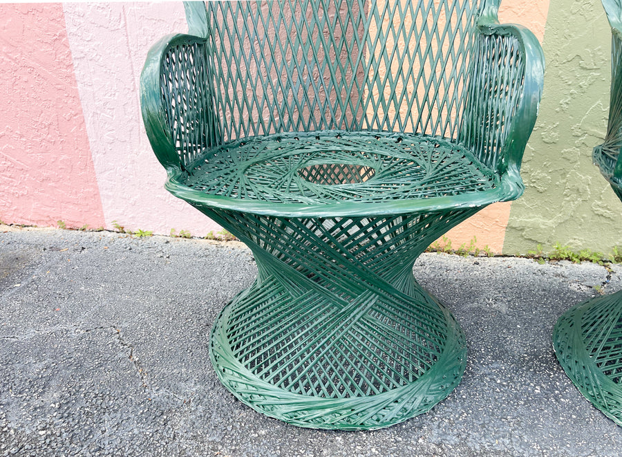 Pair of High Back Webspun Chairs