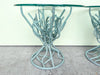Pair of Faux Coral Iron Side Tables
