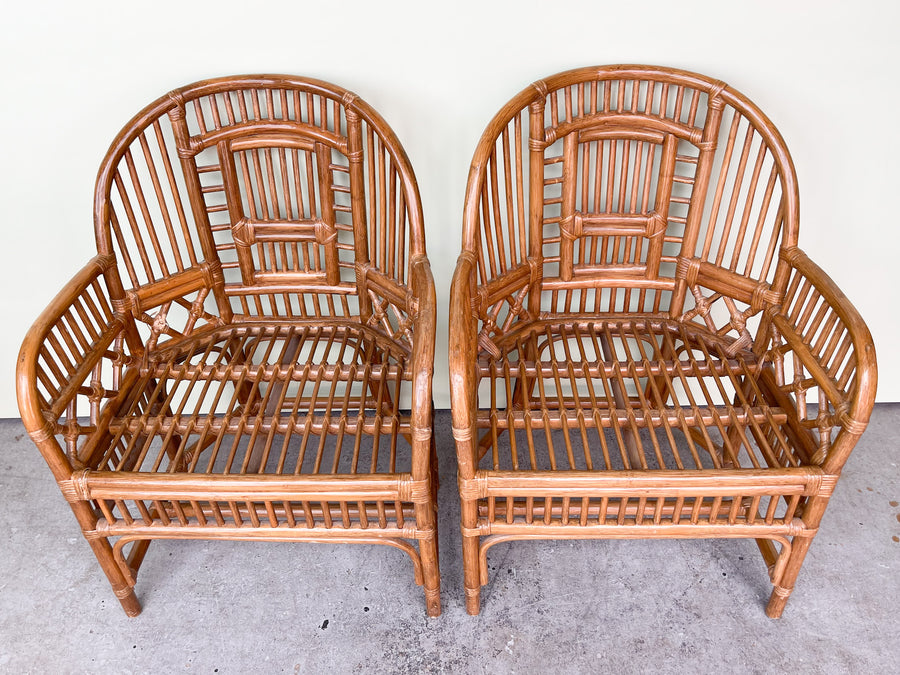 Pair of Brighton Style Rattan Chairs