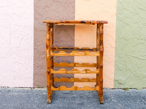 Tortoiseshell Rattan Wine Rack