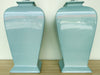 Pair of Robin Egg Blue Ceramic Lamps