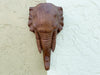 Carved Wood Elephant Wall Sconce