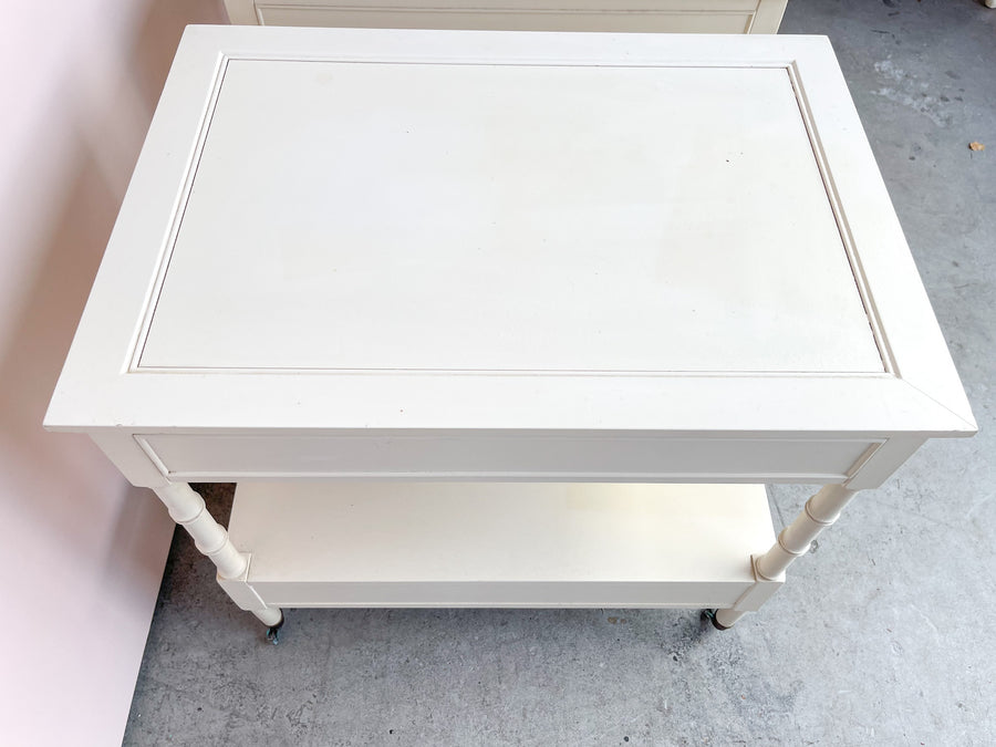 Pair of Faux Bamboo Side Tables