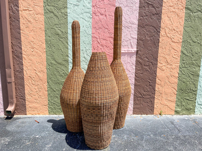 Large Wicker Sculptural Baskets