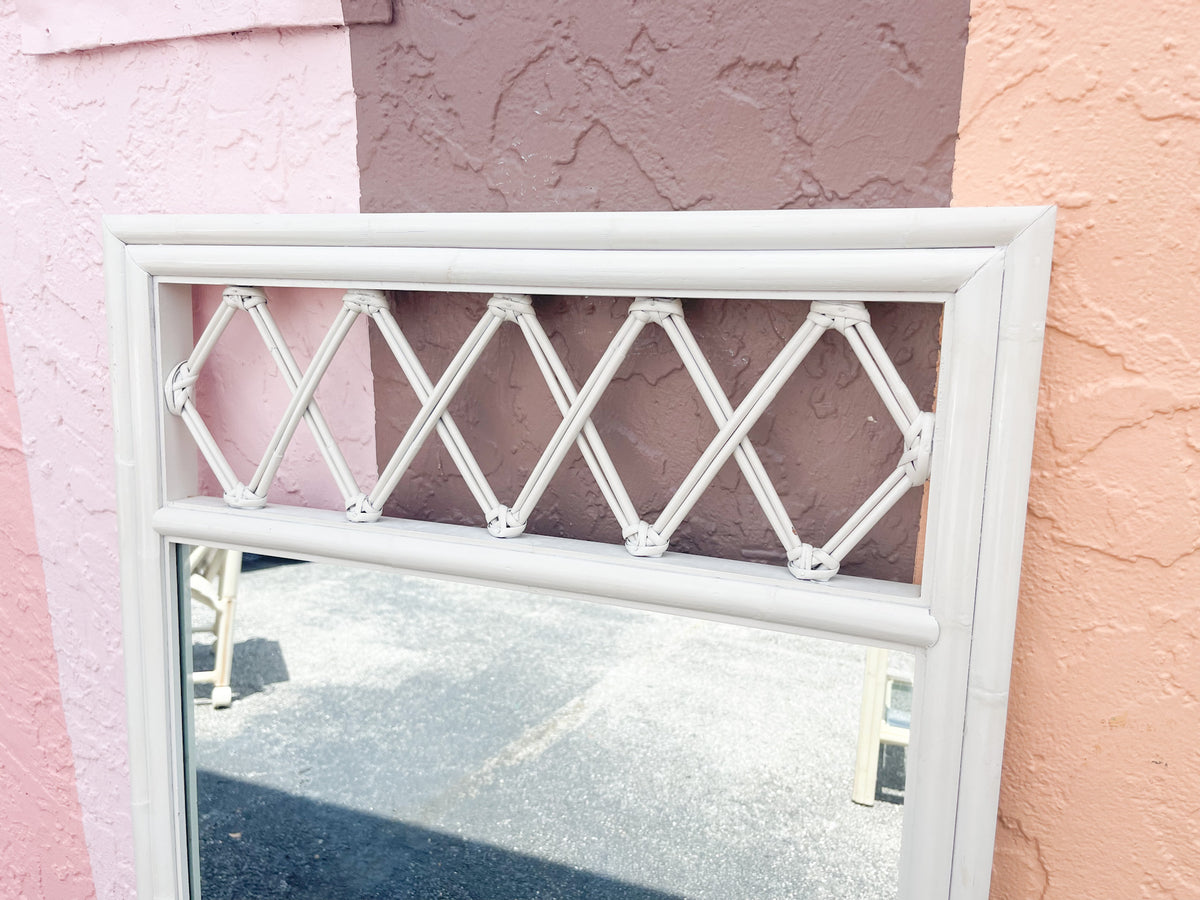 Ficks Reed Rattan Lattice Mirror