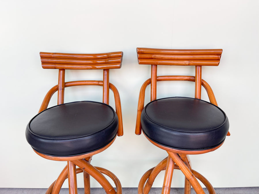 Pair of Old Florida Style Bar Stools