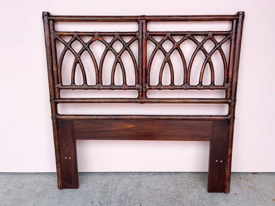 Pair of Rattan McGuire Twin Headboards