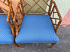 Pair of Faux Bamboo Chippendale Arm Chairs