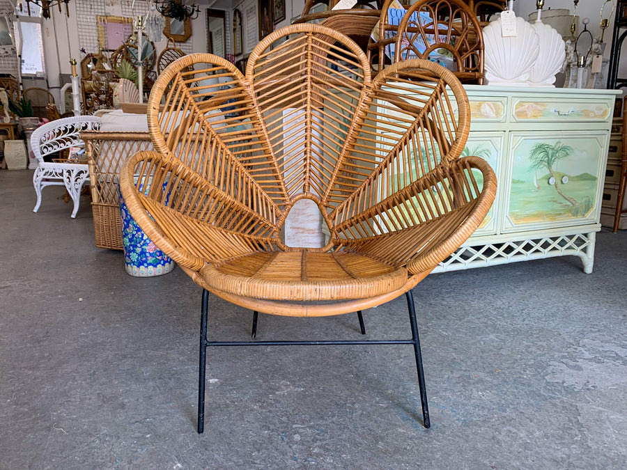 Pair of Rattan Flower Chairs
