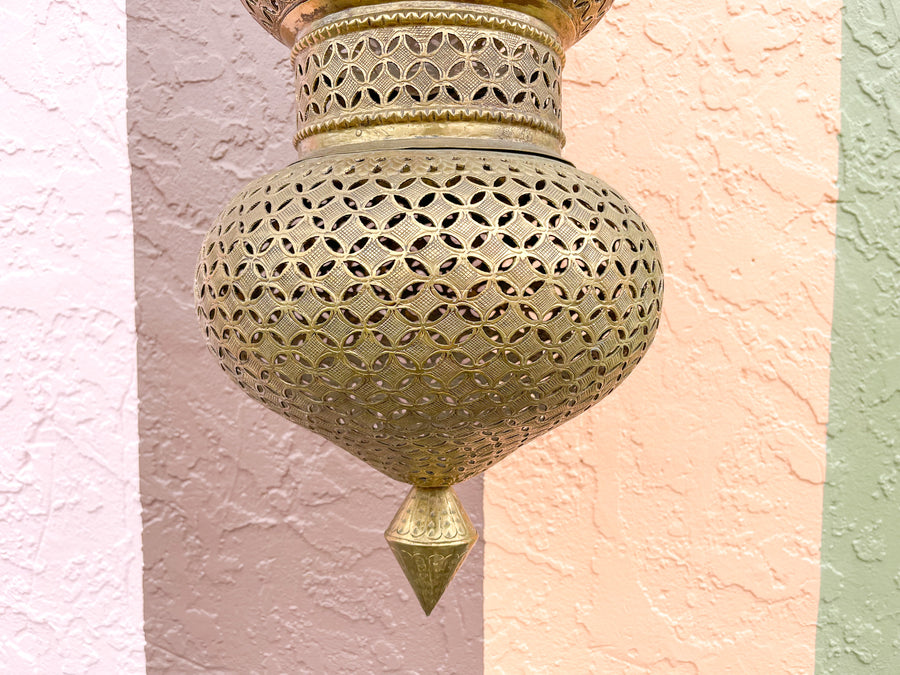 Moroccan Chic Brass Pendant