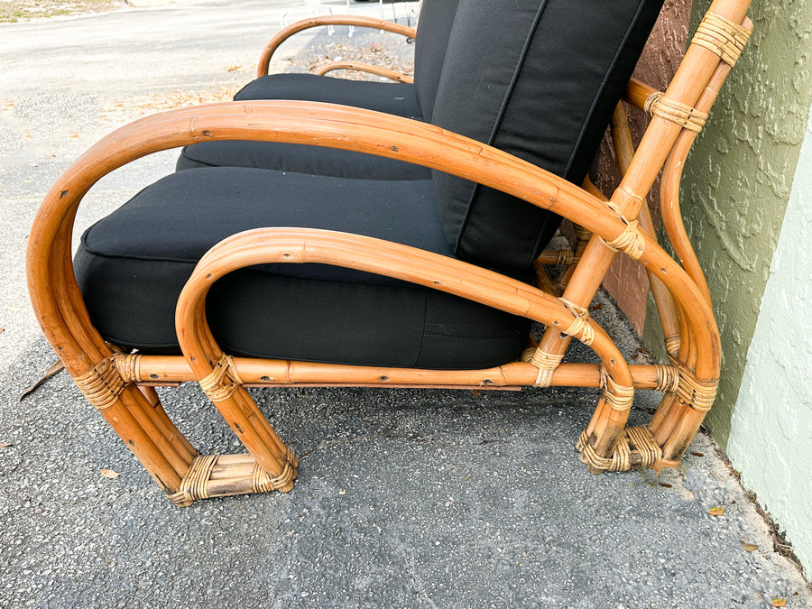 Horseshoe Style Rattan Sofa