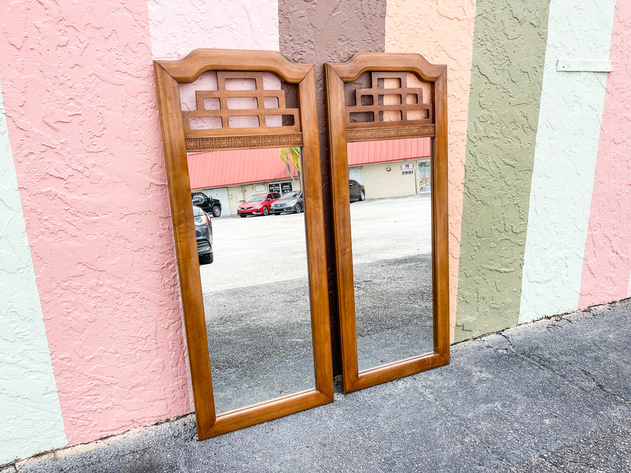 Pair of Fretwork Mirrors