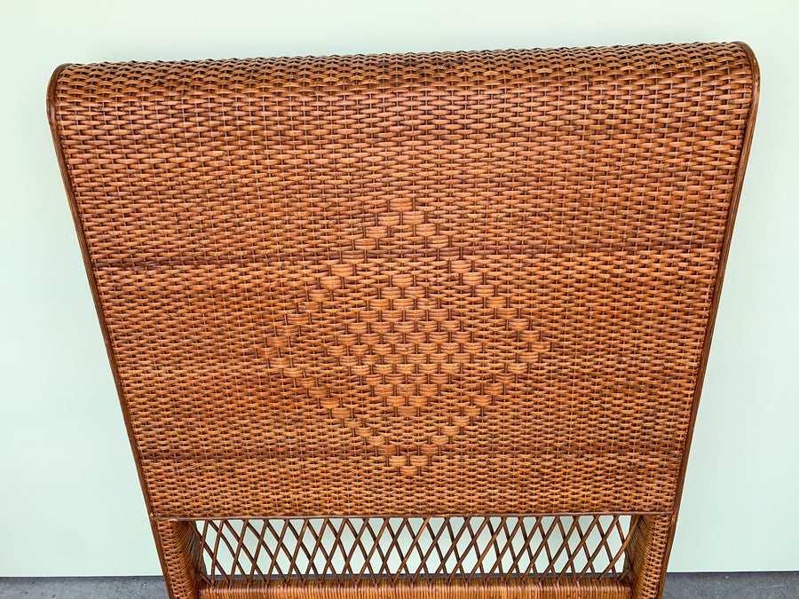 Pair of Wicker and Rattan Headboards