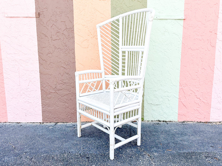 Brighton Style Rattan High Back Chair