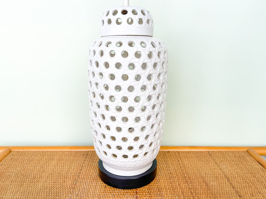 Palm Beach Chic Faux Cane Lamp