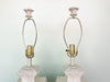 Pair of Faux Bamboo Urn Lamps