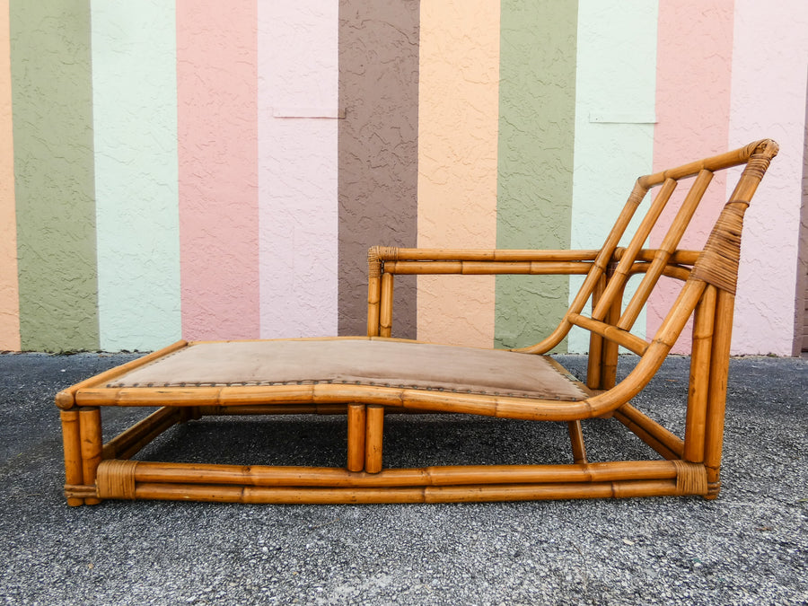 Two Part Ficks Reed Rattan Chaise