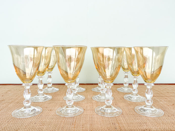 Set of Twelve Sunny Mikasa Crystal Glassware