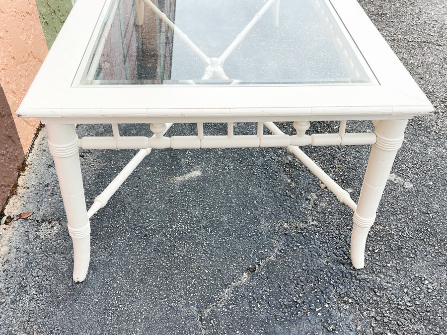 Palm Beach Chic Faux Bamboo Coffee Table