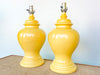 Pair of Cute Yellow Ginger Jar Lamps