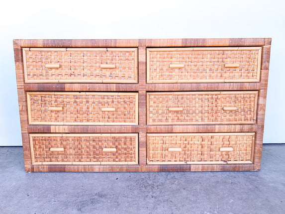 Island Style Woven Rattan Dresser