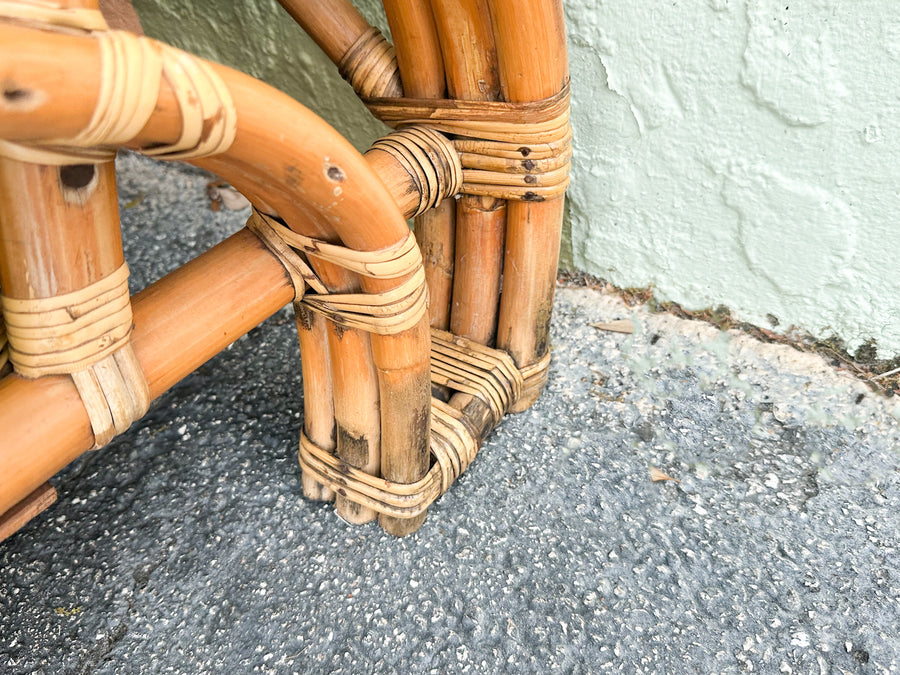 Horseshoe Style Rattan Sofa