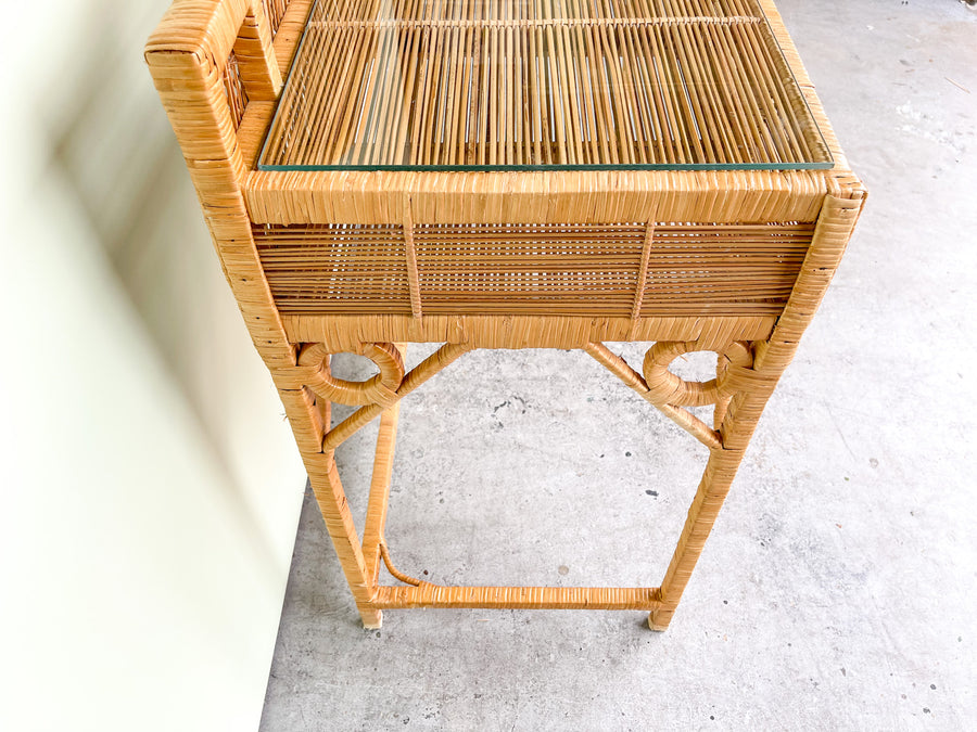 Island Style Rattan Writing Desk