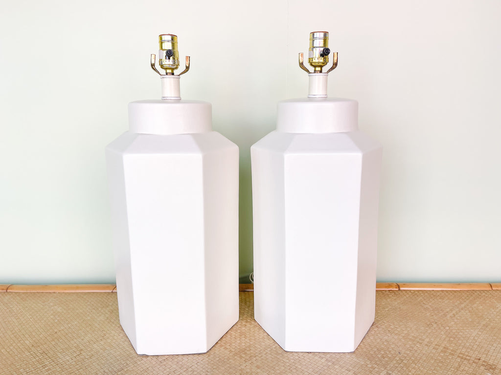Pair of Coastal Chic Ceramic Lamps
