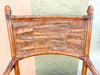 Set of Six Rattan Alligator Dining Chairs