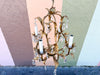 Petite Italian Gilt Chandelier with Crystals