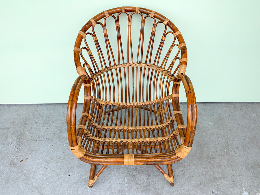 Albini Style Rattan Lounge Chair