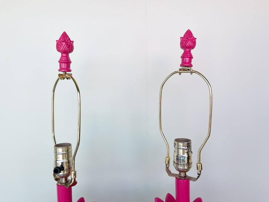 Pair of Palm Beach Pineapple Lamps