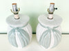 Pair of Sweet Celadon Bow Lamps