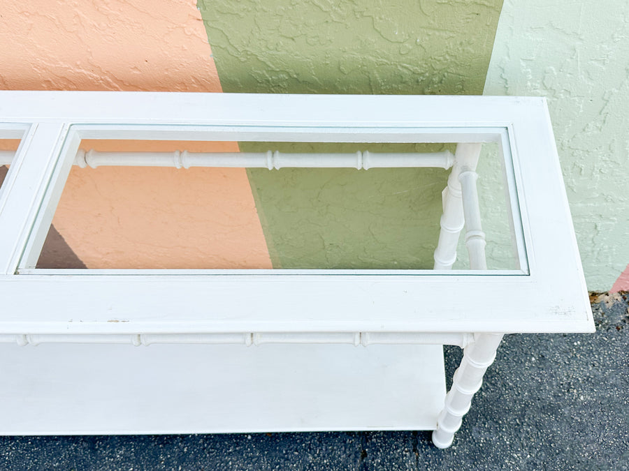 Palm Beach Chic Faux Bamboo Console